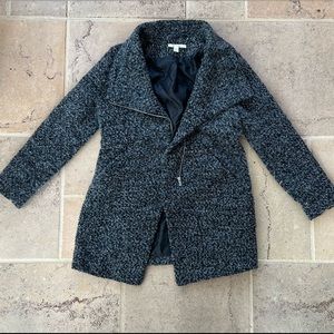 Gray and Black Zippered Jacket